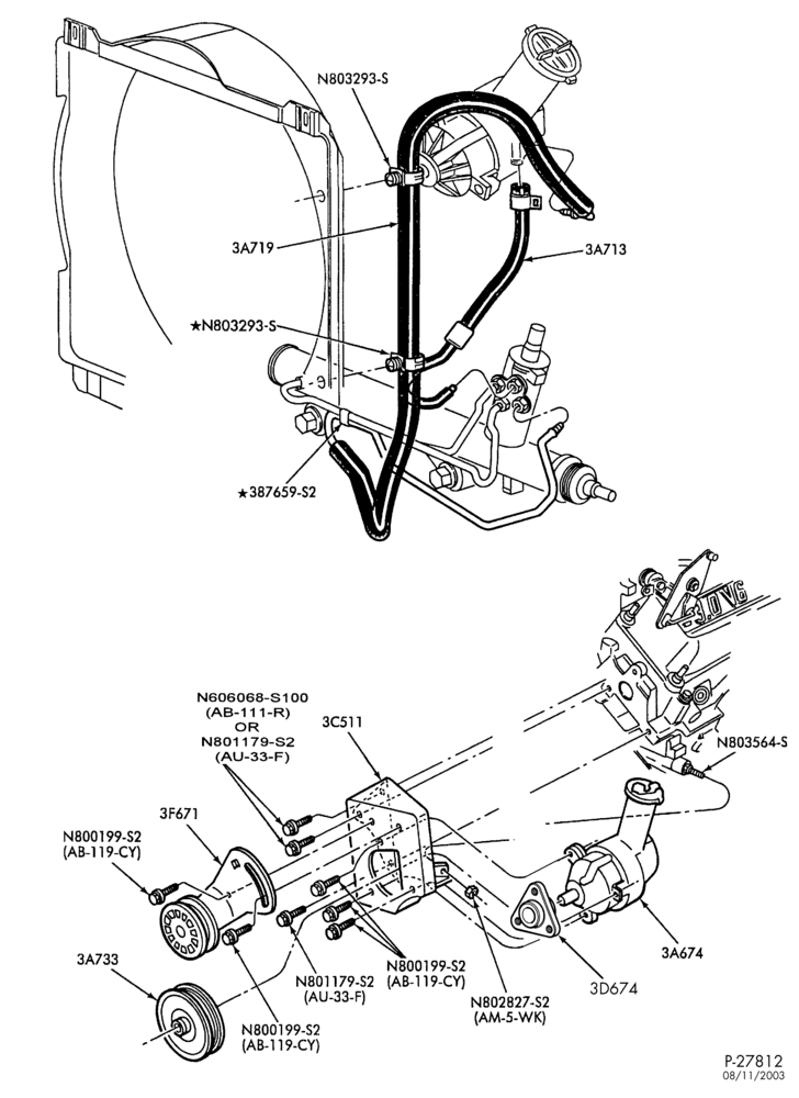 Схема STEERING-(1988/)- 6 cyl. 183 (3.0L)-A