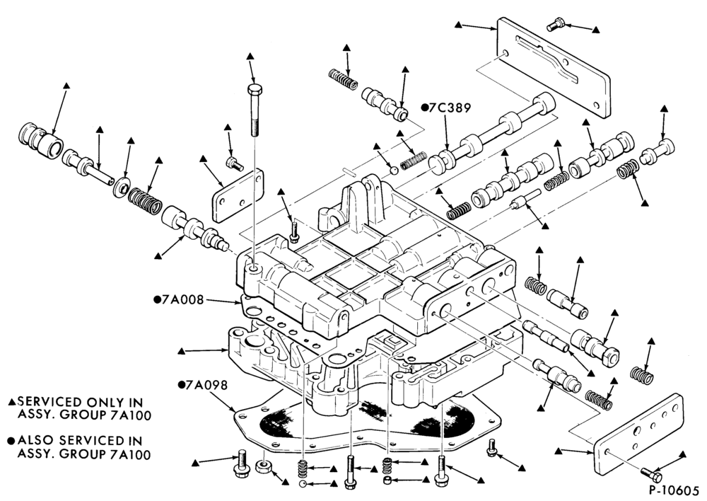 Схема JATCO TYPE - INTERNAL PARTS-INTERNAL PARTS- main control valve body assy. (7A100)-G,MG