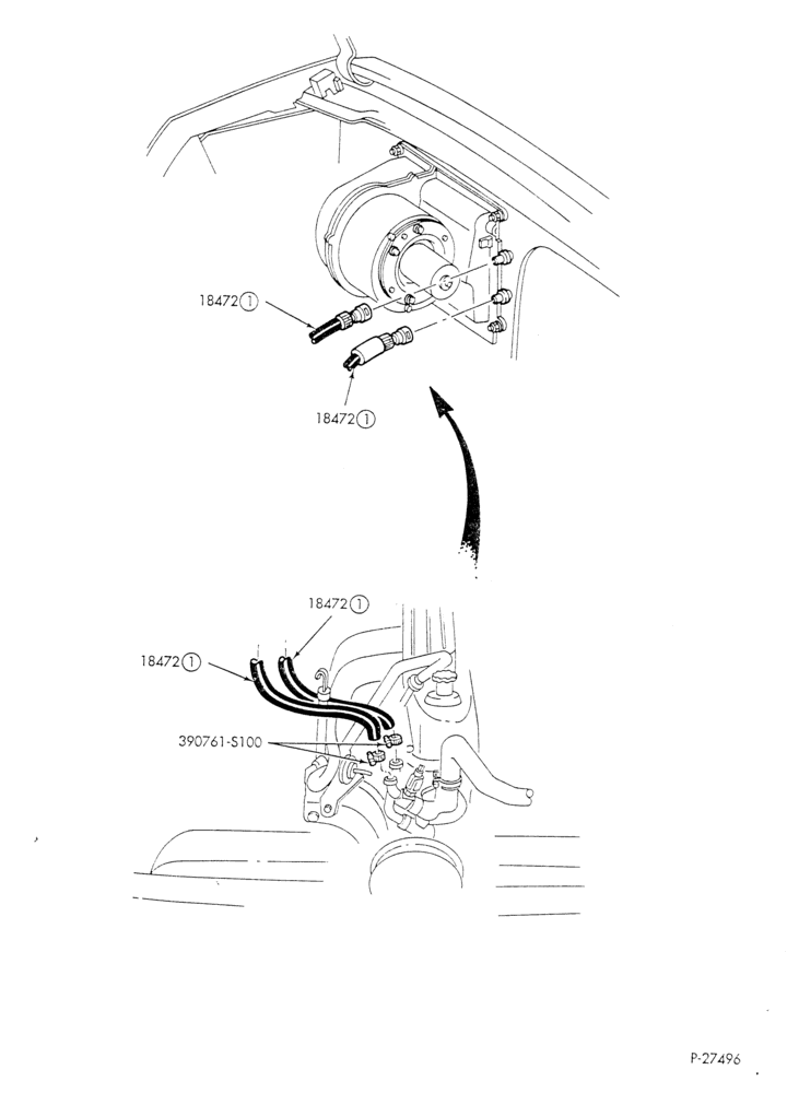 Схема HEATER HOSES & TUBES-6 cyl. - 4.9L - w/o aux. heat-E