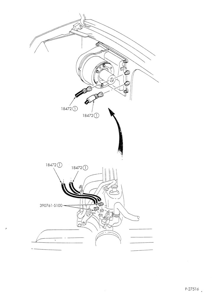 Схема HEATER HOSES & TUBES-6 cyl. - 4.9L - w/o aux. heat-E