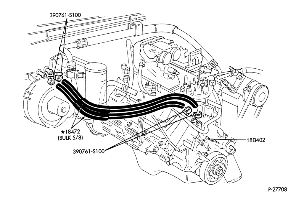 Схема HEATER HOSES & TUBES-8 cyl. - 7.5L-F & U