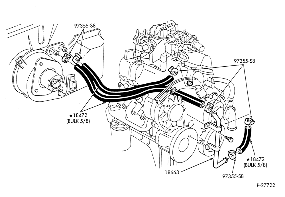 Схема HEATER HOSES & TUBES-6 cyl. - 2.8L-R & B