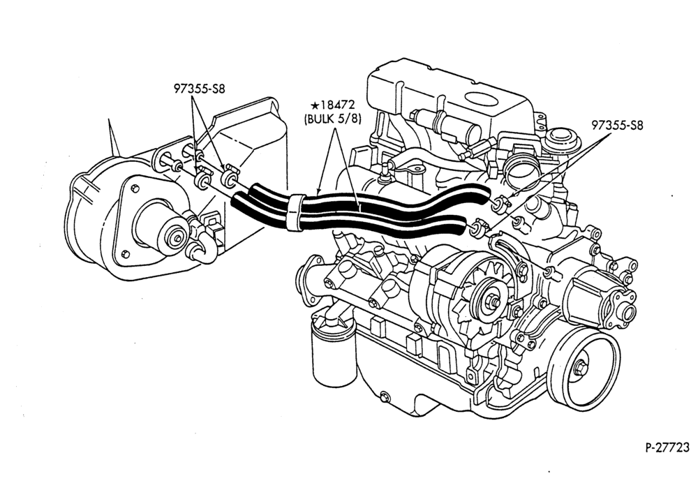 Схема HEATER HOSES & TUBES-6 cyl. - 2.9L-R & B