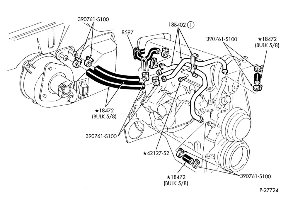 Схема HEATER HOSES & TUBES-4 cyl. - 2.0L-R & B
