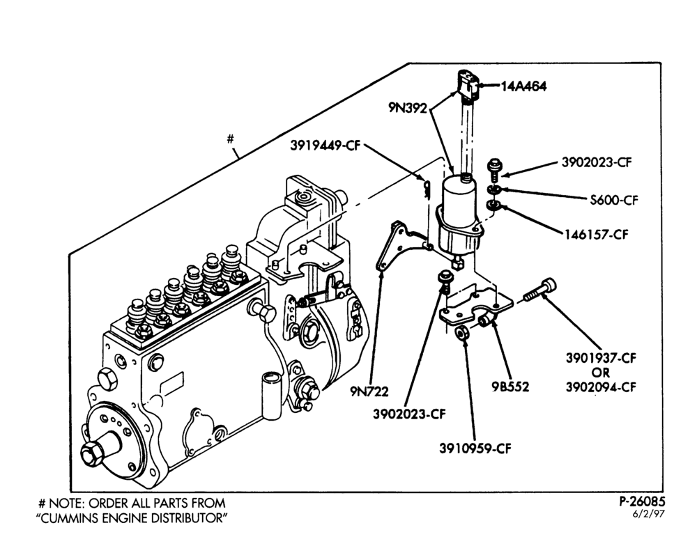 Схема 6 CYL. FD-1060 DIESEL-Fuel shut-off valve