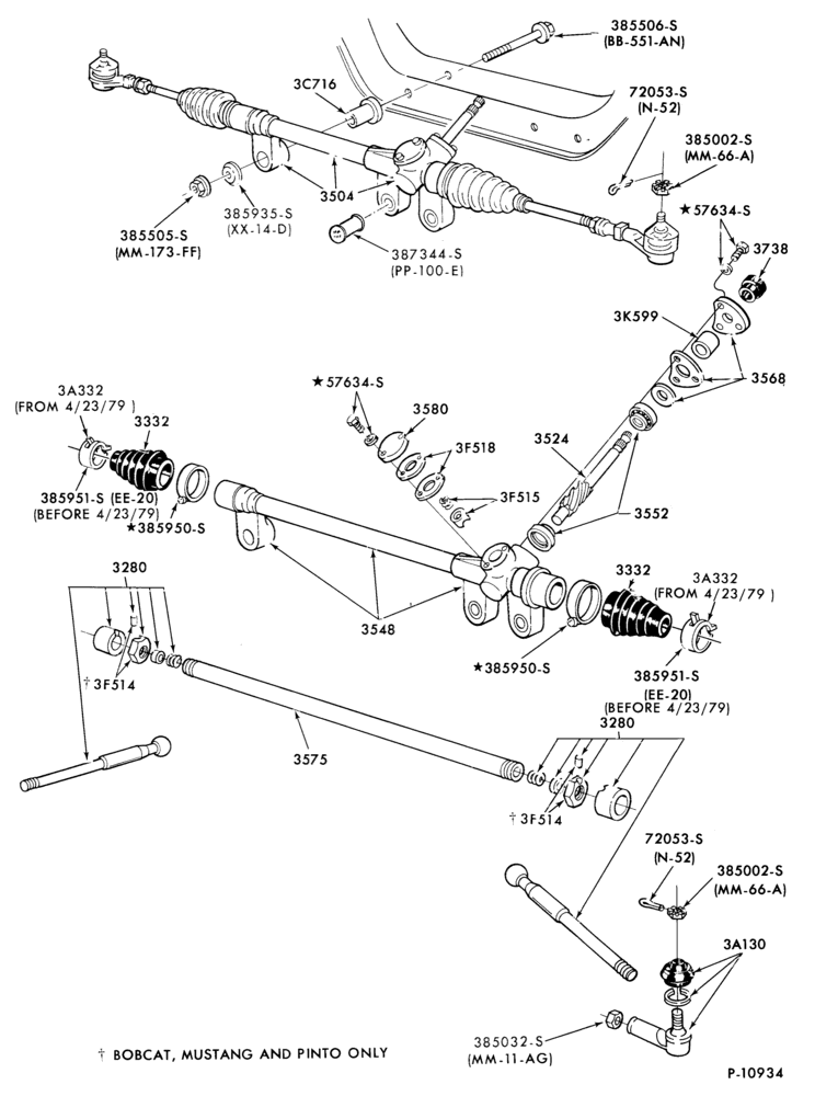 Схема STEERING-Steering linkage - Page A
