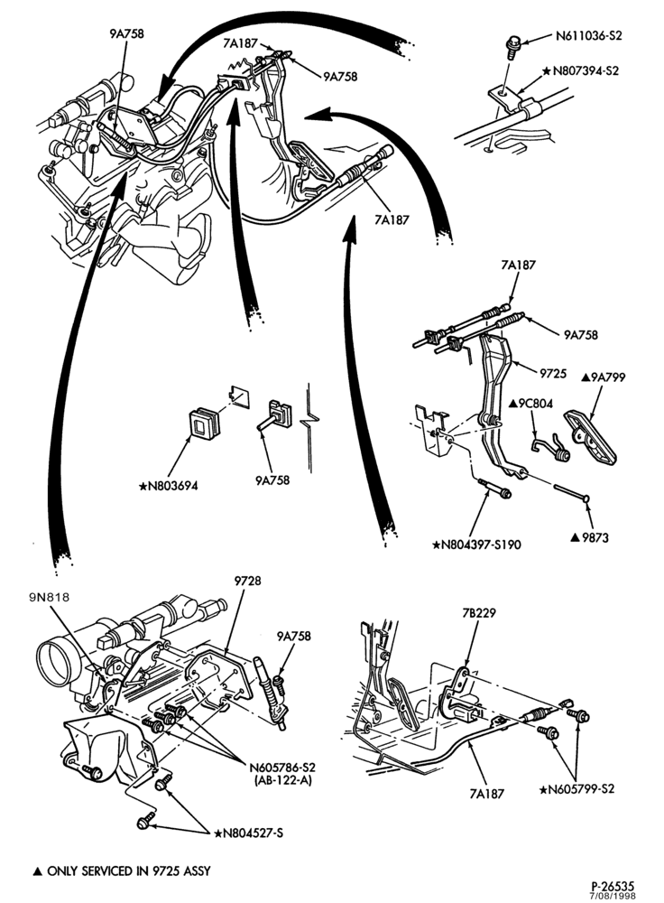 Схема 6 CYL. 3.0L-Accelerator & transmission linkage