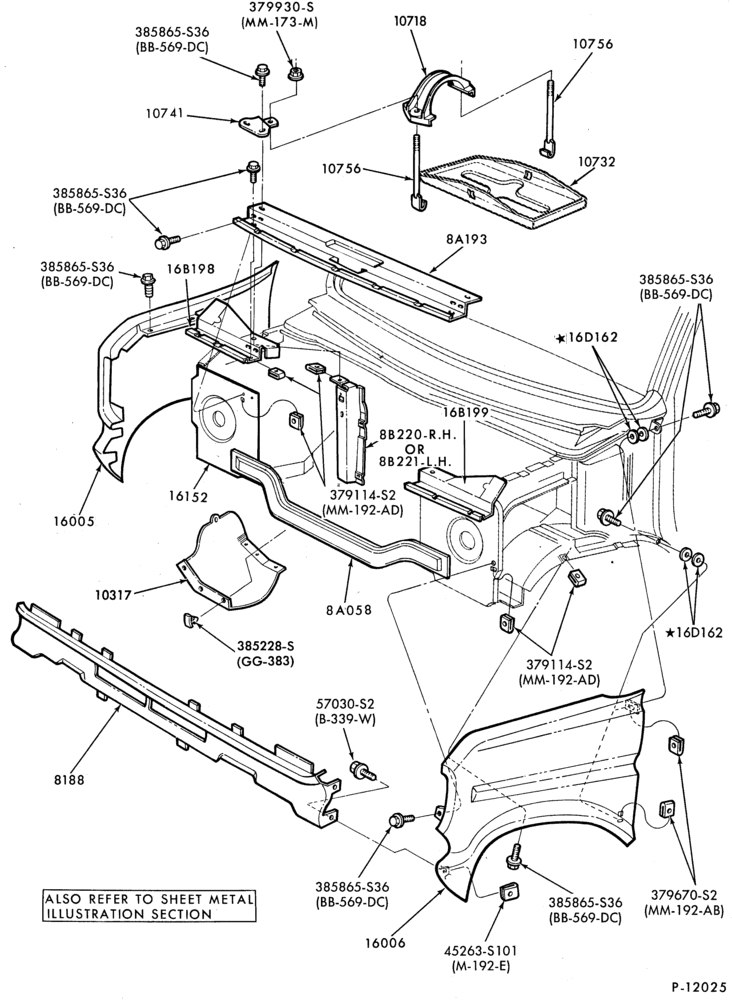 Схема FENDERS-Fenders and apron sheet metal-All