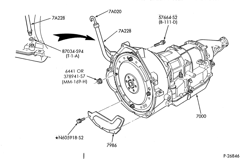 Схема AOD TYPE - EXTERNAL PARTS-AOD TYPE - transmission installation