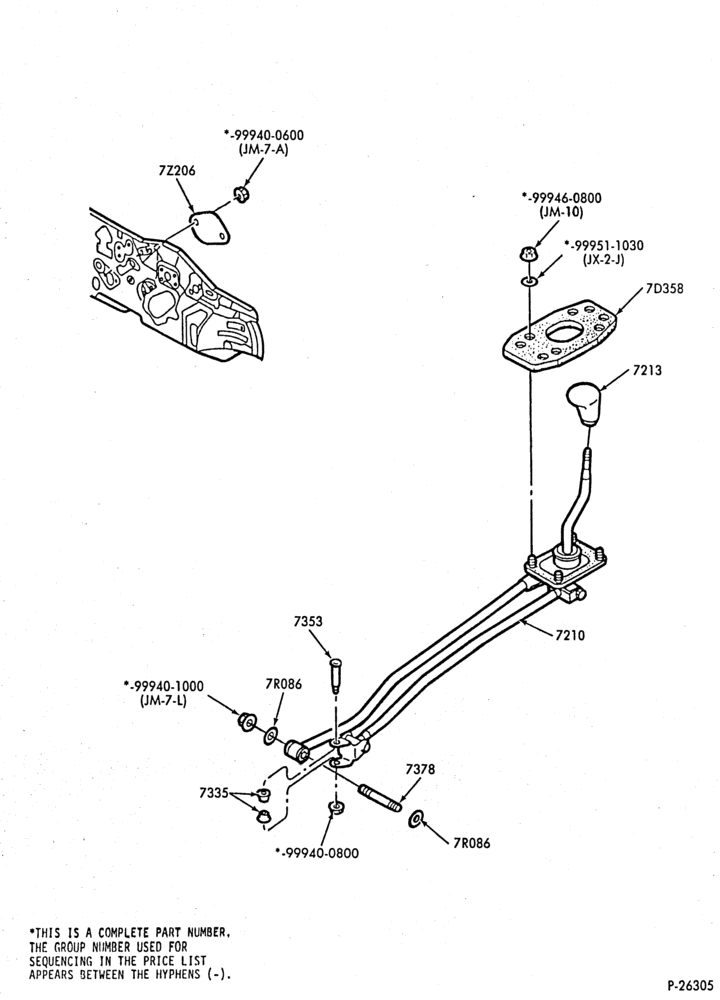 Схема EXTERNAL PARTS-Gearshift mechanism - floor mounted-All