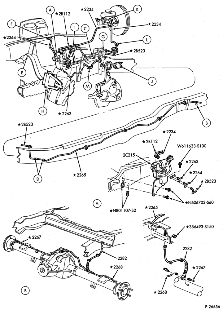 Схема BRAKES-Brake system - with anti-lock - Page A-U150
