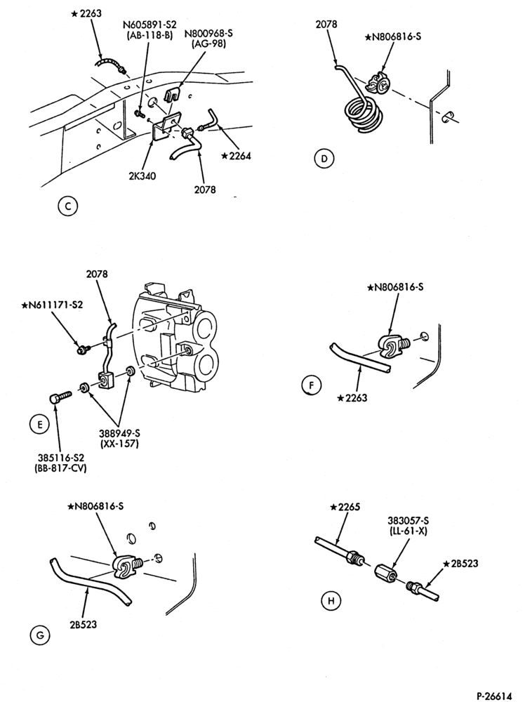 Схема BRAKES-Brake system - without anti-lock - Page B-F(Super Duty)