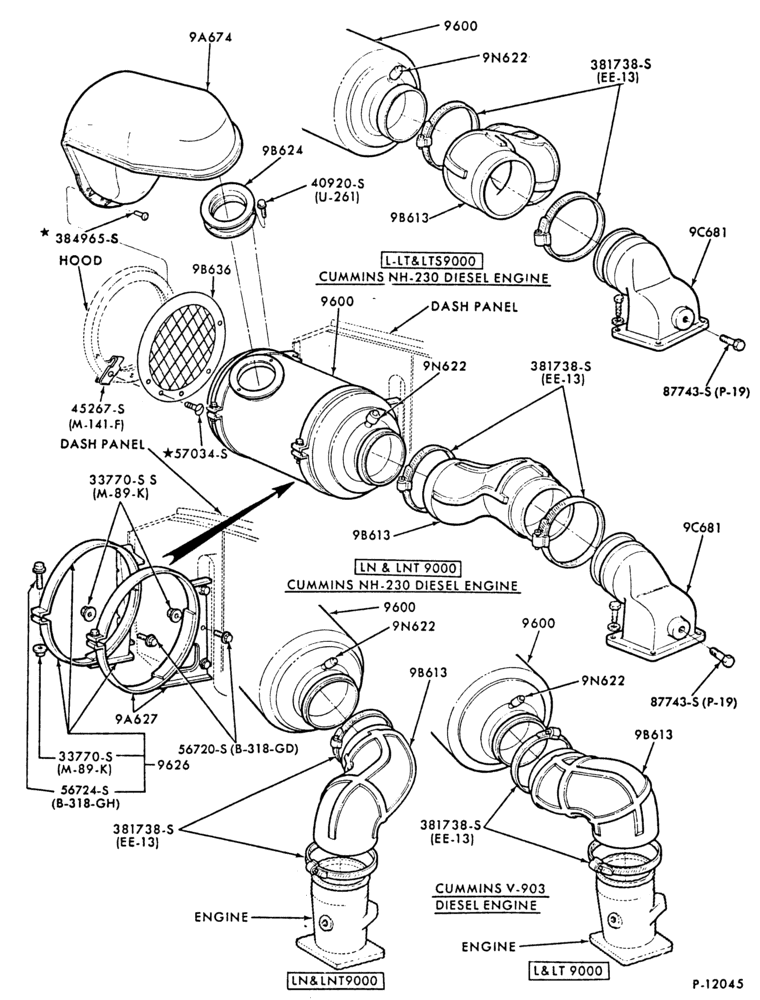 Схема CUMMINS NH, NHC, NTC, PT-(dry type) L-LN-LNT-LS-LT- LTS900-(NH-230)