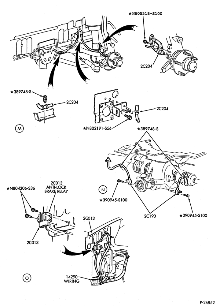 Схема BRAKES-Disc brake system - w/rear disc brake - Page B