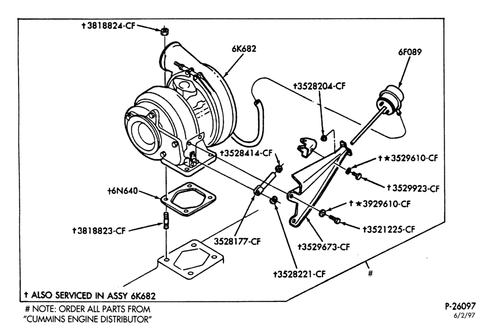 Схема 6 CYL. FD-1060 DIESEL-Turbocharger