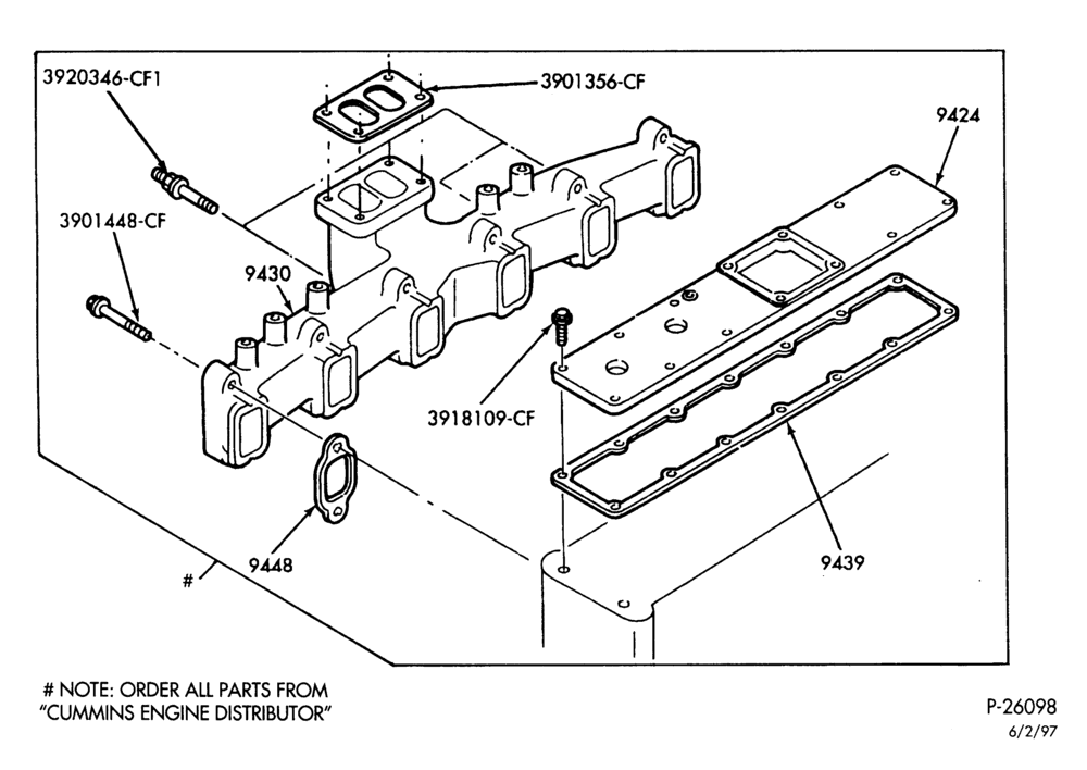 Схема MANIFOLDS, THERMOSTATS & EMISSION PARTS-Maniford and related parts - intake