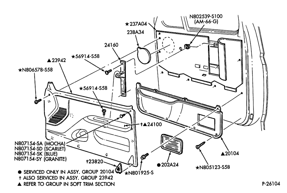 Схема SOFT, INTERIOR TRIM-Interior trim - door - lo series & XL-U150