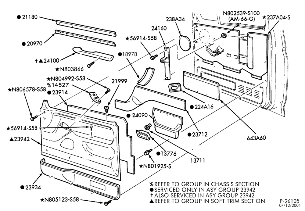 Схема SOFT, INTERIOR TRIM-Interior trim - door - high series-F150/350,F(Super Duty)