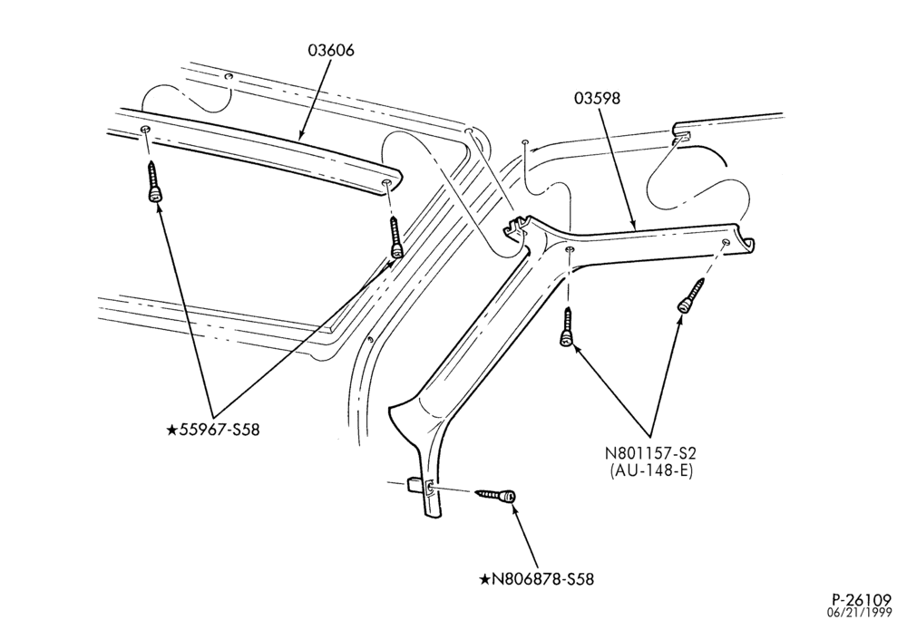 Схема SOFT, INTERIOR TRIM-Interior trim - garnish mouldings - ""A'' pillar & windshield-U150