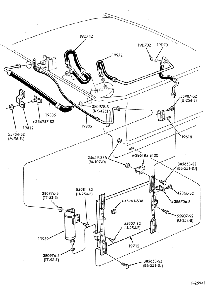 Схема AC HOSES & TUBES-4 cyl. - 2.3L-L,ML
