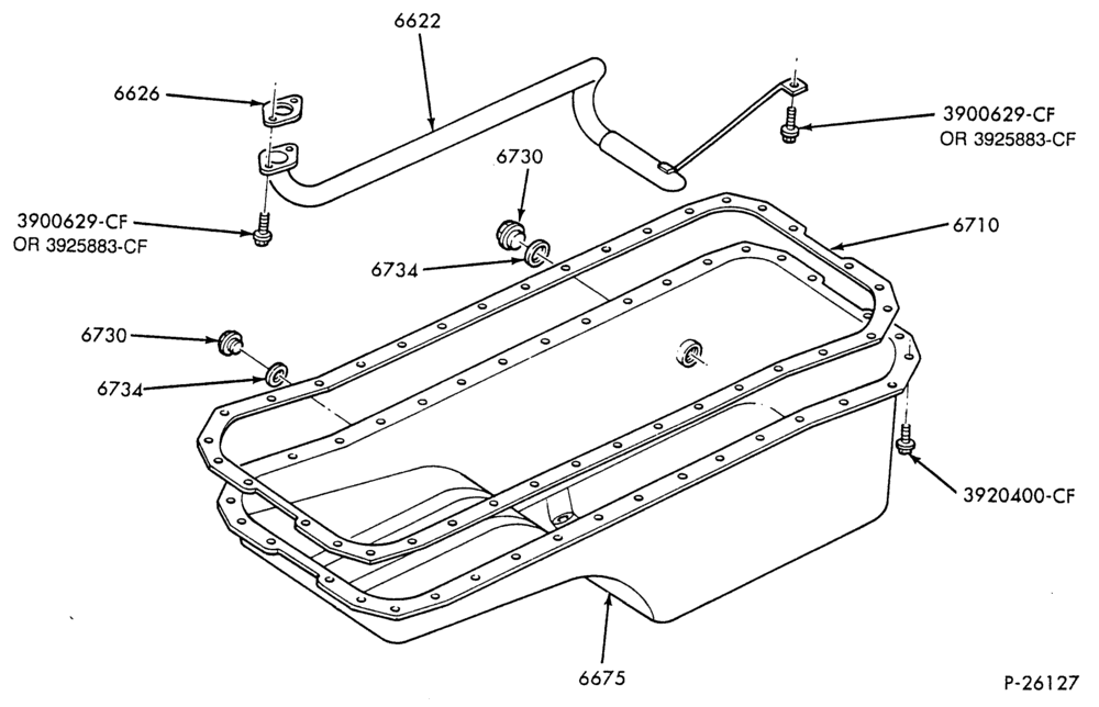Схема 6 CYL. FD-1060 DIESEL-OIL PAN & RELATED PARTS-B600/700