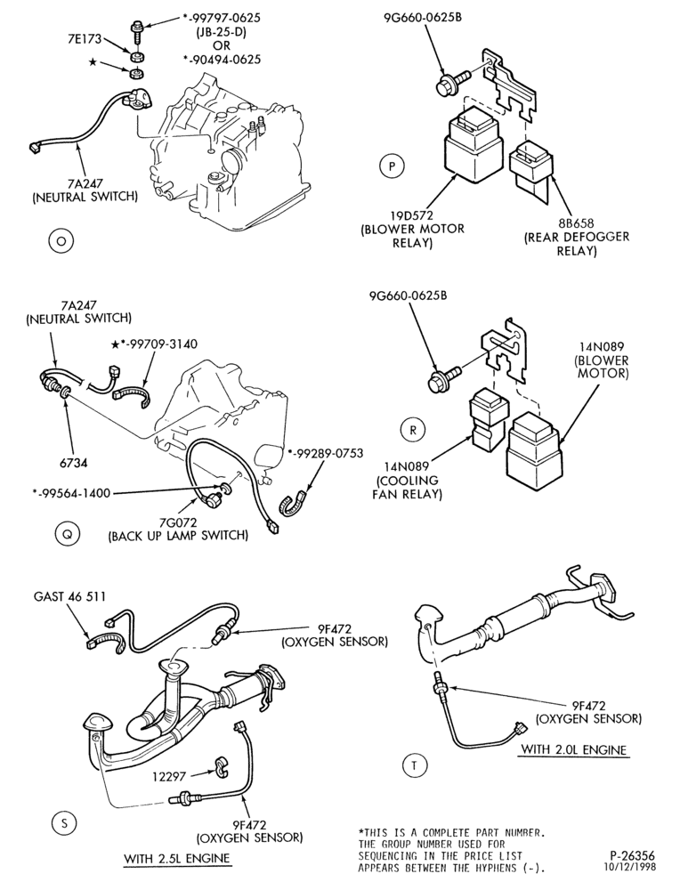 Схема ELECTRICAL SYSTEMS-Relays, sensors & related parts - Page C