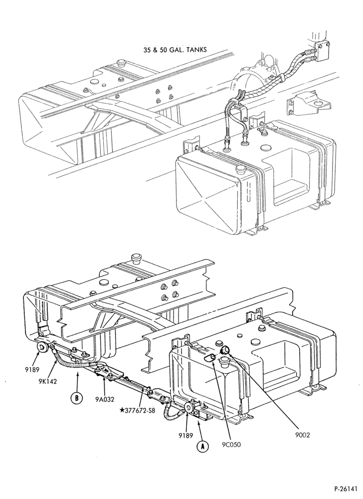 Схема 6 CYL. 6.6L & 7.8L DIESEL-6 CYL. 6.6L & 7.8L DIESEL- low profile - 30 & 50 gal. dual tanks - Page A - low profile
