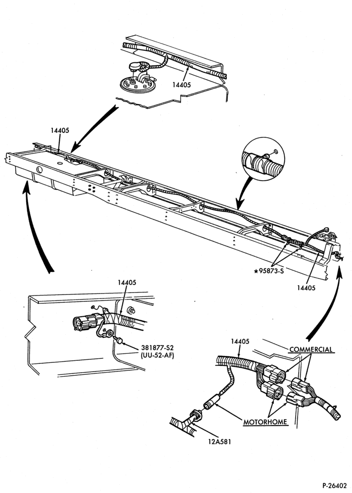 Схема ELECTRICAL SYSTEMS-Wiring system - complete - Page B-F59 (Stripped Chassis)