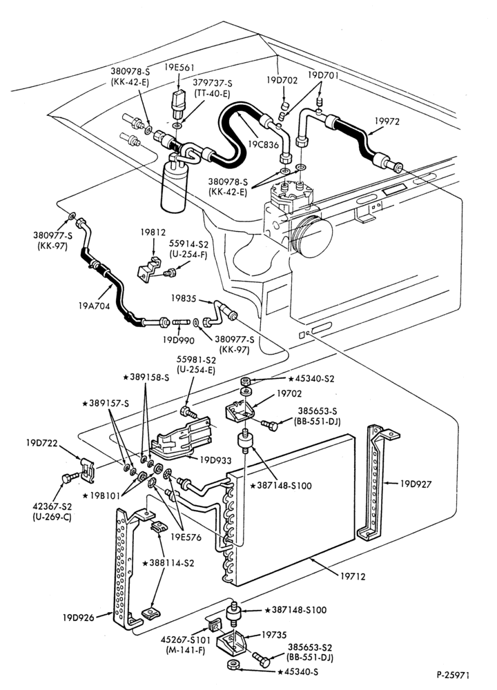 Схема AC HOSES & TUBES-4 cyl. - 2.3L-P,MP