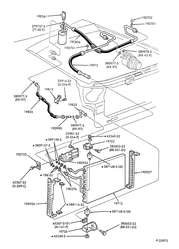 Схема AC HOSES & TUBES-8 cyl. - 4.2L-S,MF