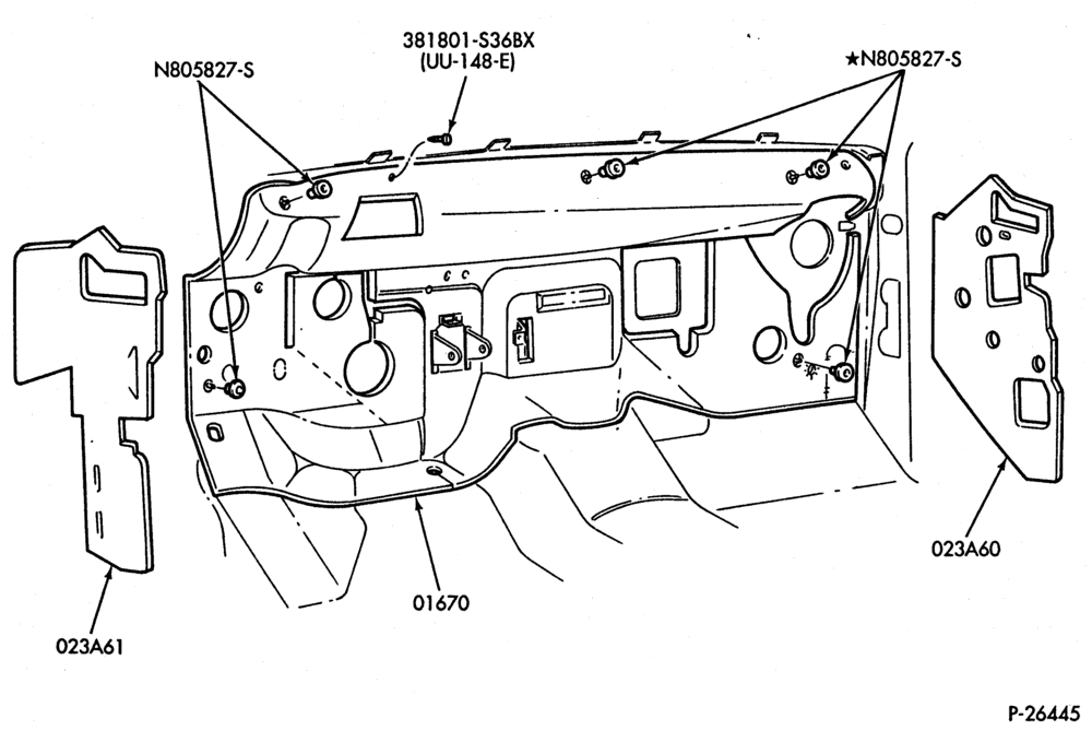 Схема SOFT, INTERIOR TRIM-Dash insulator - passenger compartment-B
