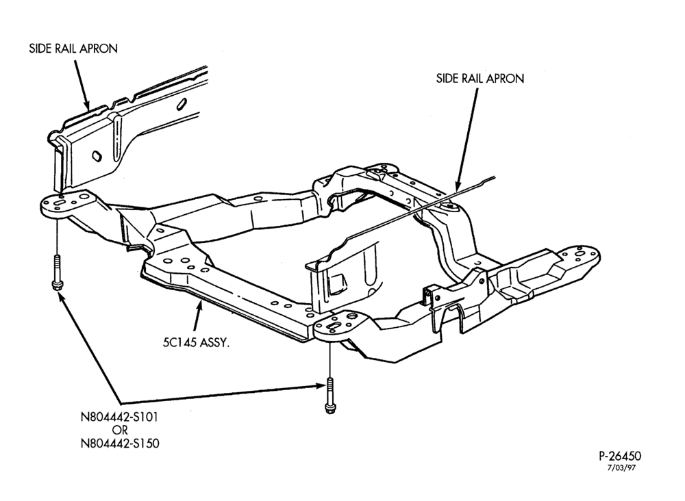 Схема FRAME-FRAME (FRONT SUBFRAME BODY ASSY.)