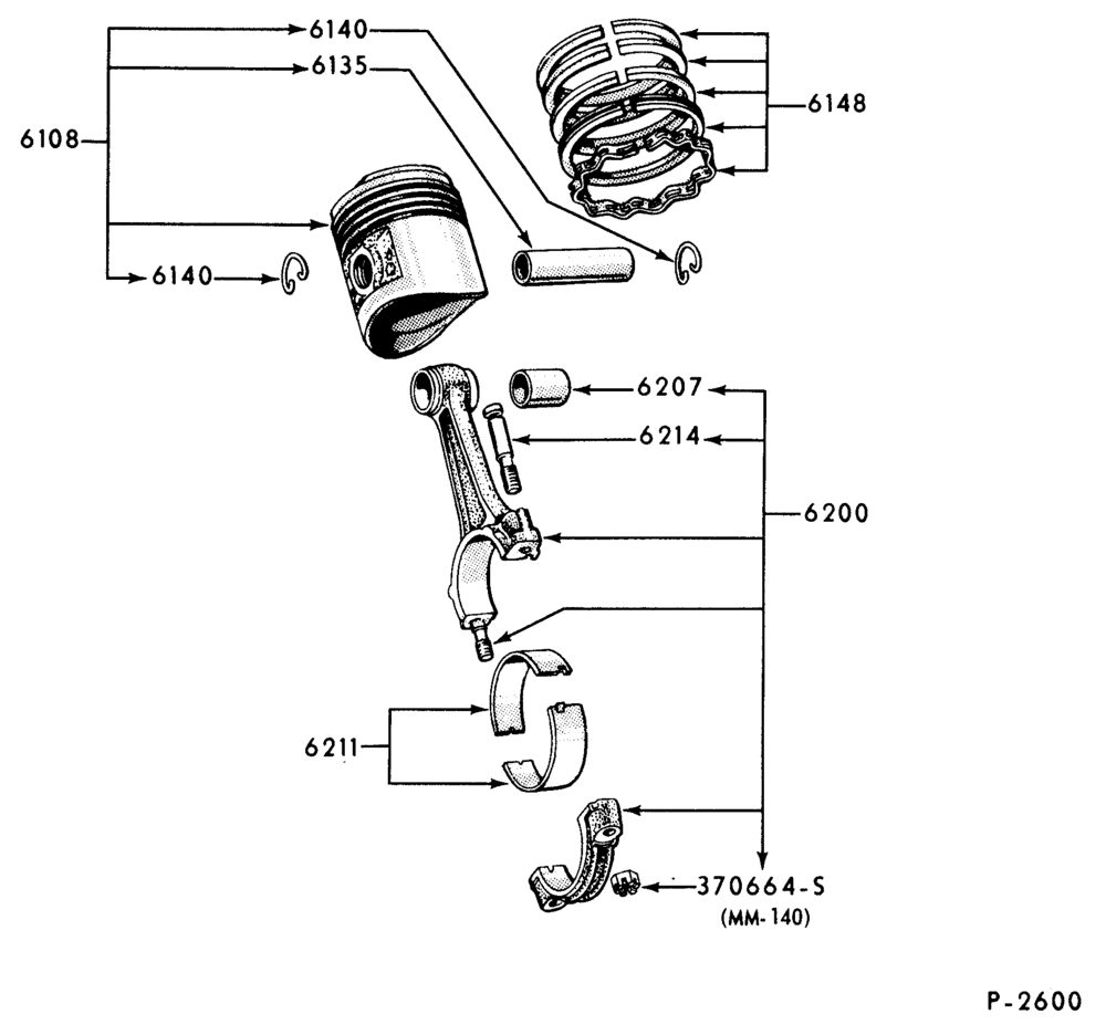 Схема 8 CYL. 7.8L AND 8.8L (477 AND 534 C.I.D.) GAS-PISTON AND CONNECTING ROD