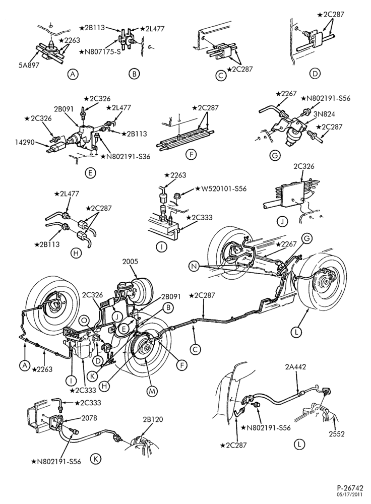 Схема BRAKES-Disc brake system - w/rear disc brake - Page A