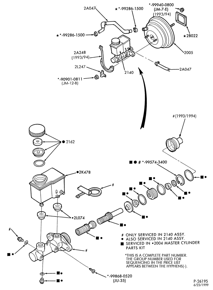 Схема BRAKES-Brake master cylinder and reservoir - w/anti-lock brake