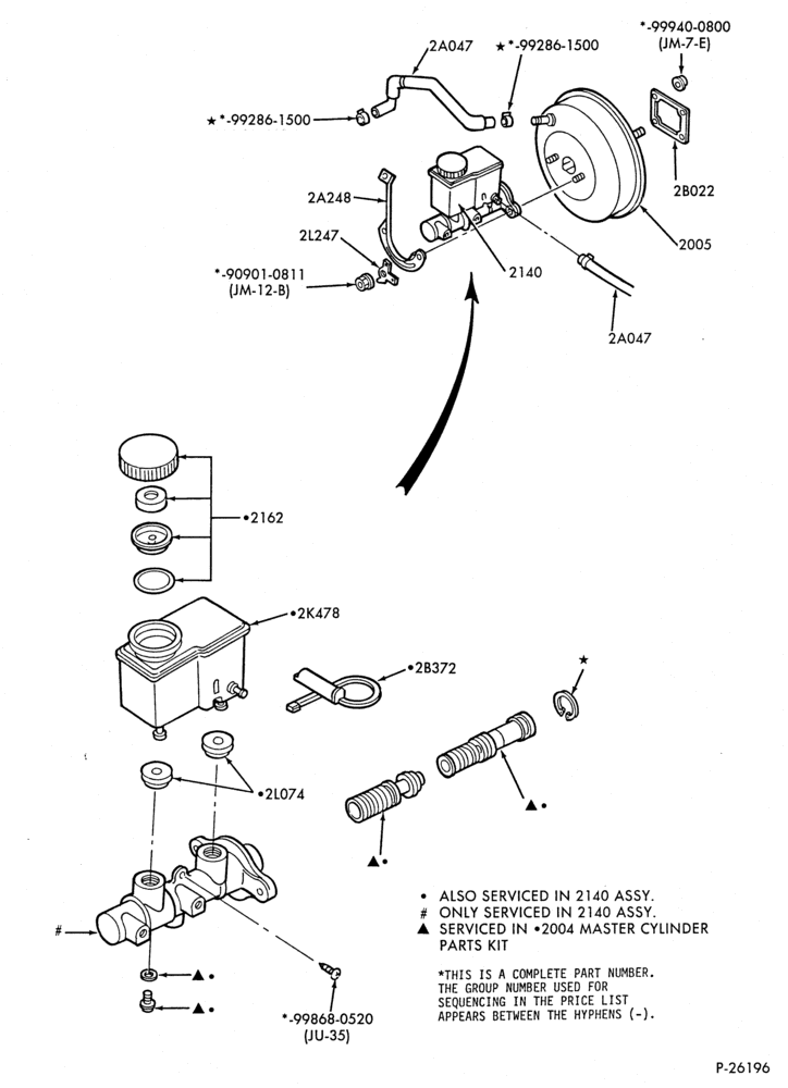 Схема BRAKES-Brake master cylinder and reservoir - w/o anti-lock - M/T