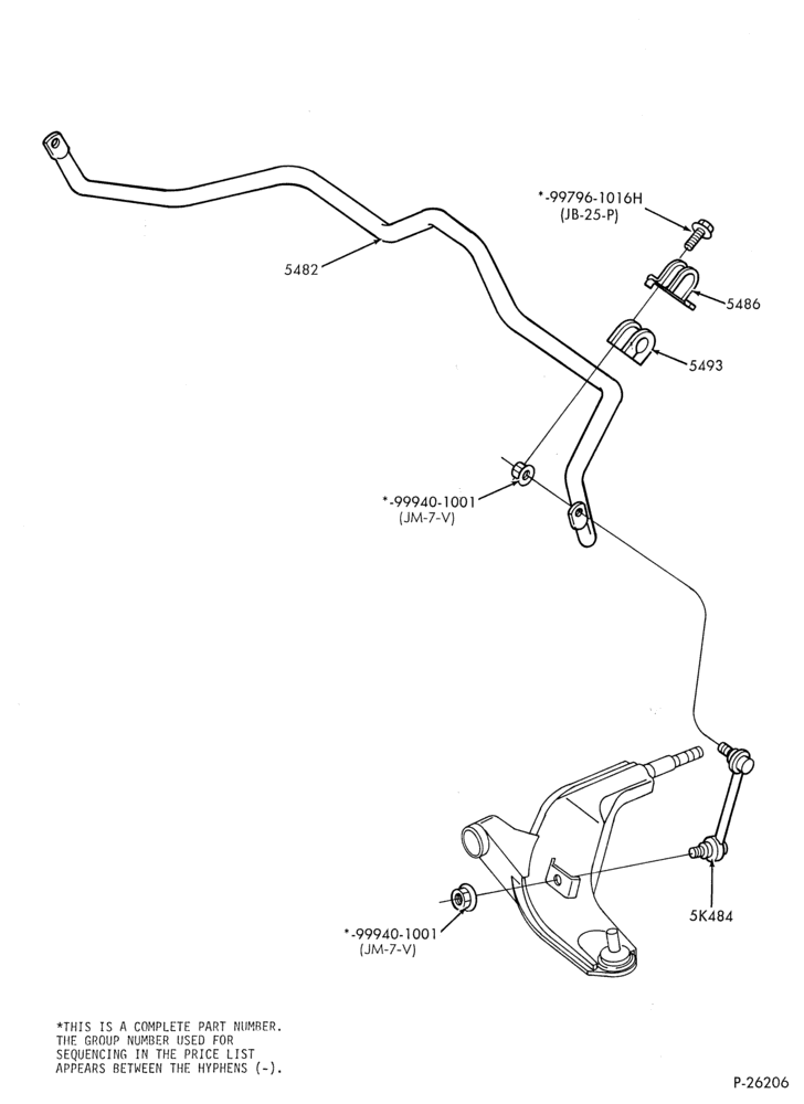 Схема FRONT SUSPENSION-Front stabilizer bar