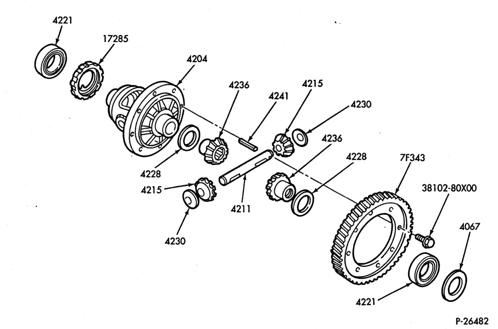 Схема REAR AXLE-Steering linkage shock absorber- differential - transaxle-DM