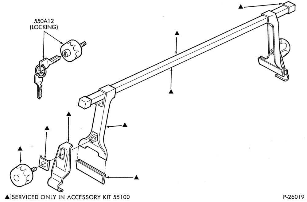 Схема LIFT/TAILGATE, BACK-OF-CAB, BACK WINDOW-Roof rail kit - clamp-on-E150/450