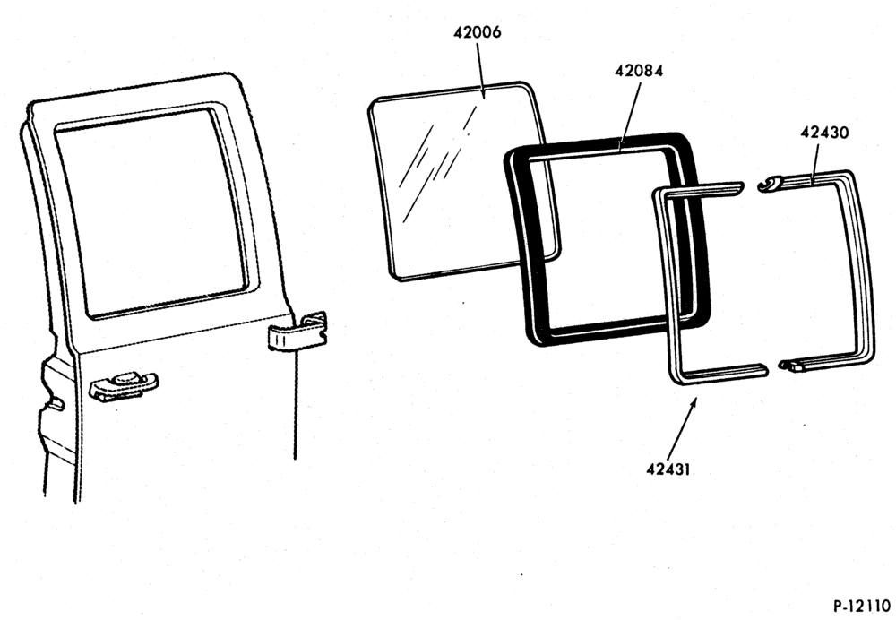 Схема DOORS AND WINDOWS-Back door window parts (stationary)-All