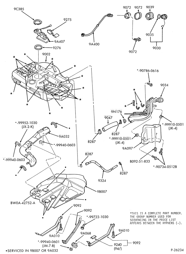 Схема 6 CYL. 2.5L-Fuel system - tank installation - Page A