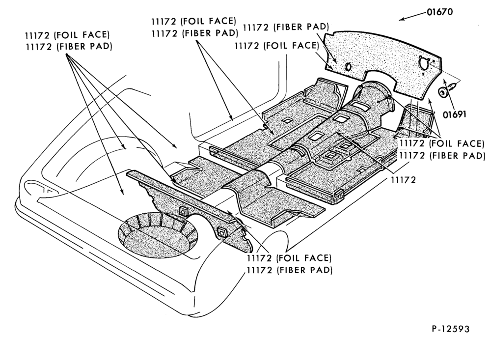Схема SOFT, INTERIOR TRIM-Floor insulators - body type 64
