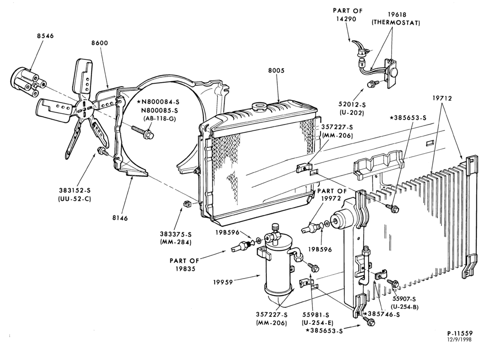 Схема AIR CONDITIONER-Condenser, Dehydrator- integral