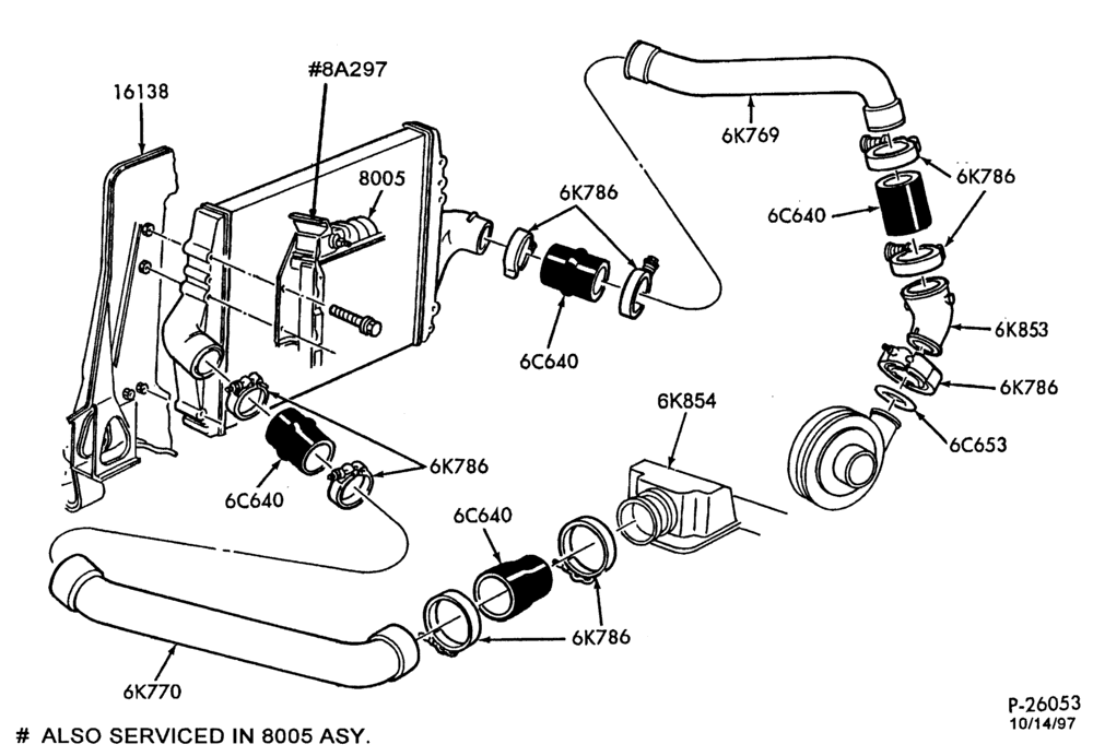 Схема 6 CYL. FD-1060 DIESEL-TURBOCHARGER AIR COOLER-B600/700 - Page A