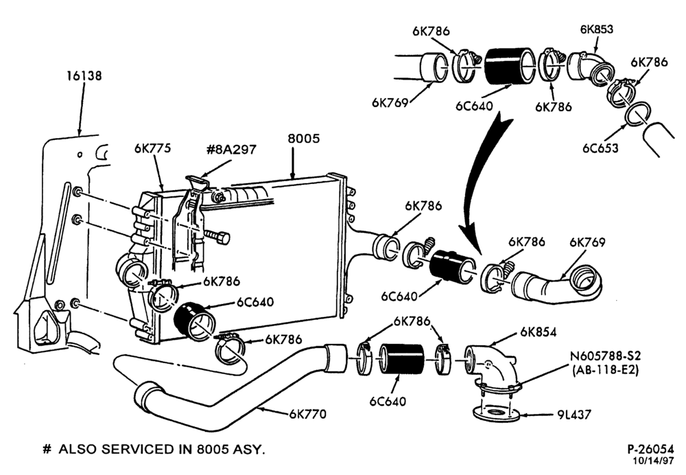 Схема ENGINE-TURBOCHARGER AIR COOLER - FD-1460-B600/700