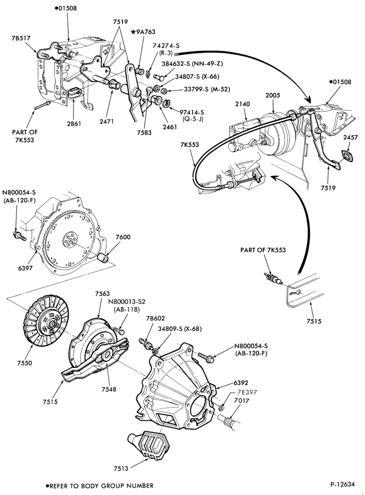 Схема BRAKES-Brake and clutch pedals