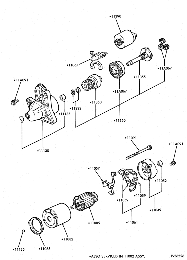 Схема DISTRIBUTOR AND IGNITION SYSTEM-Starter and drive asy. - 4 cyl. 2.0L - M/T