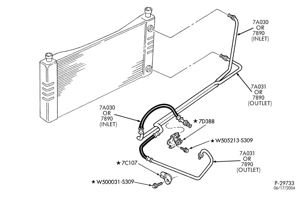 Схема CD4E TYPE - EXTERNAL PARTS-Oil cooling system - without aux. cooler