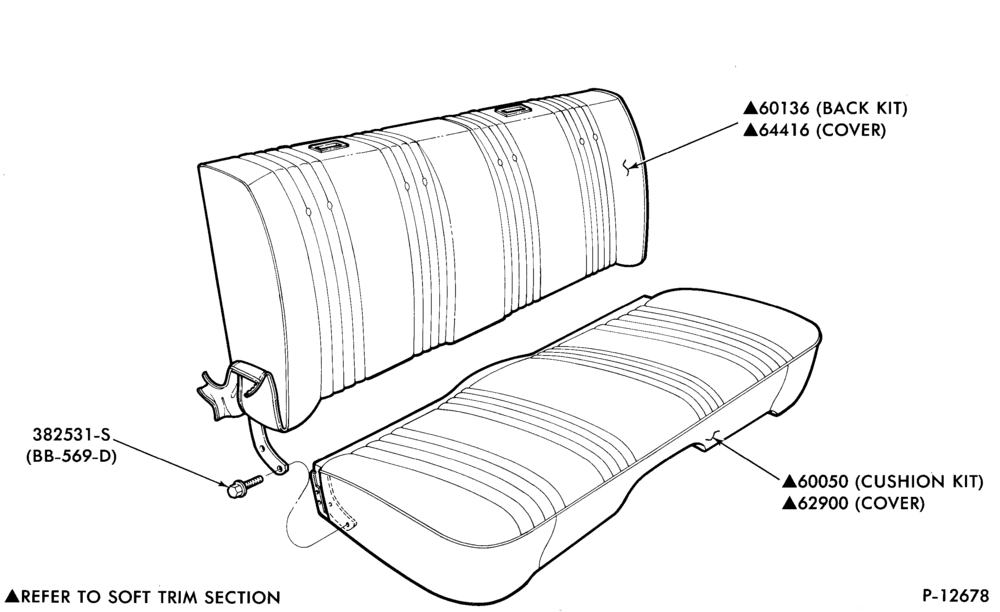 Схема SEATS AND SEAT BELTS-- w/o center arm rest- body type 54