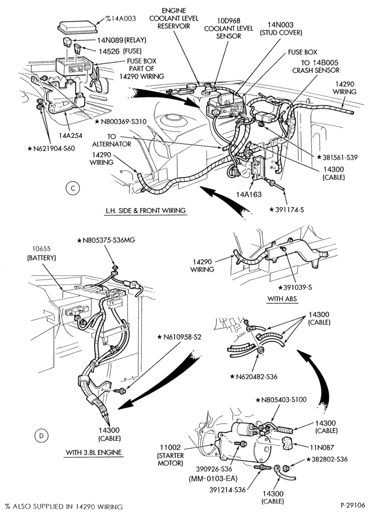 Схема ELECTRICAL SYSTEMS-Wiring system - body - engine compartment - Page B